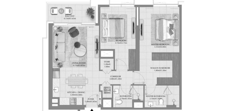 Apartment in Terra Gardens in Dubai, UAE 2 bedrooms, 103.95 sq.m. № 647291