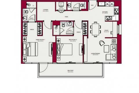 Byt v HADLEY HEIGHTS  v Jumeirah Village Circle, Dubai, SAE 2 ložnice, 119 m² Č.: 637095 - fotografie 10