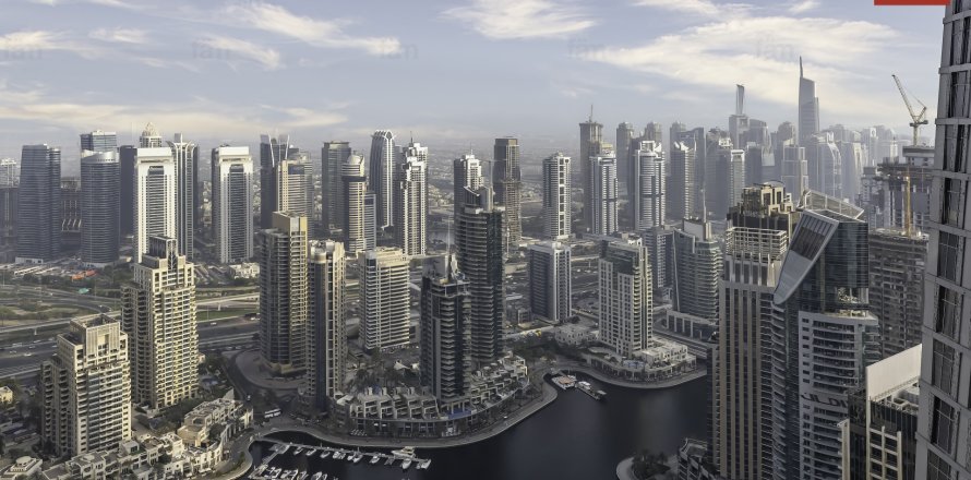 Apartemen di Dubai Marina, UEA 1 kamar tidur, 88.6 m2 nomor 638223