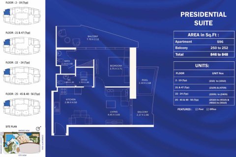 Apartmen di FASHIONZ RESIDENCES di Jumeirah Village Triangle, Dubai, UAE 3 bilik tidur, 137 meter persegi № 728634 - foto 9
