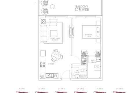 Huoneisto PETALZ Al Warsan, Dubai, Arabiemiraatit 1 huone, 37 m2 № 728637 - kuva 9