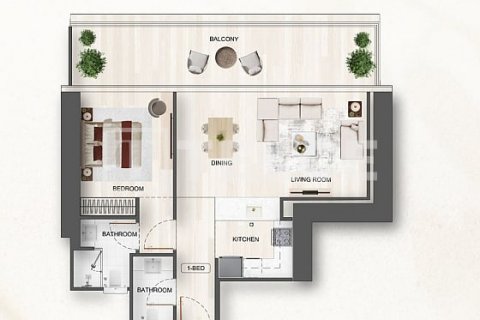 Apartmen di Jumeirah Village Triangle, Dubai, UAE 1 bilik, 35 meter persegi № 629792 - foto 10