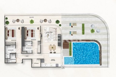 Byt v Jumeirah Village Triangle, Dubai, SAE 1 ložnice, 75 m² Č.: 629793 - fotografie 17