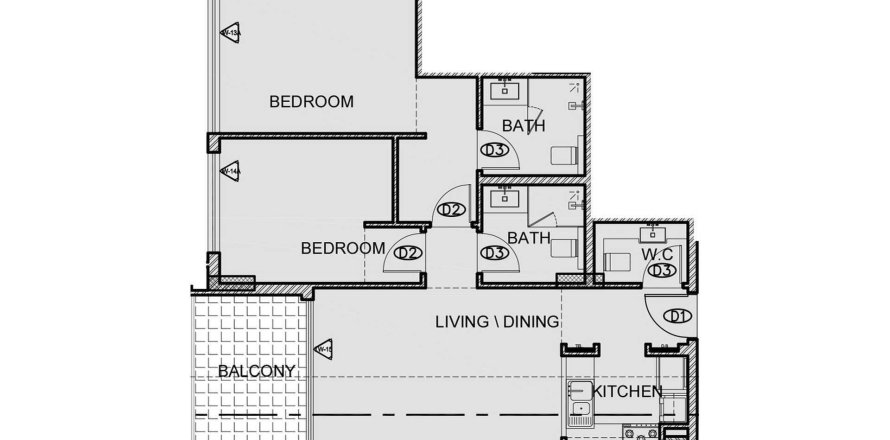 Lakás a X 11 lakóparkban itt: Dubai South (Dubai World Central), EAE, 2 hálószoba, 84 m², azonosító: 698594