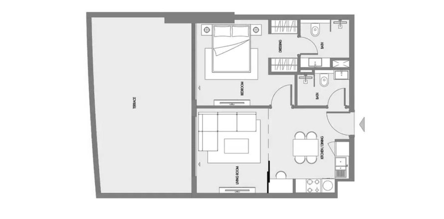 דירה ב Al Warsan, Dubai, איחוד האמירויות 1 חדר שינה, 52.95 מ"ר מספר 698599