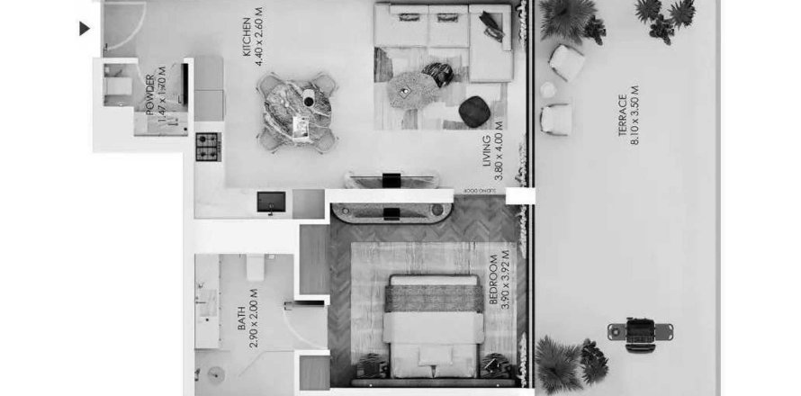 آپارتمان در Meydan Avenue، Dubai ، امارات متحده عربی 1 خوابه ، 89.09 متر مربع.  شماره 714476