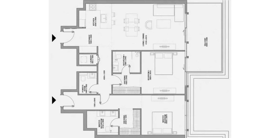 Huoneisto Cheval Residences Deira, Dubai, Arabiemiraatit 2 makuuhuonetta, 136.47 m2 № 718456