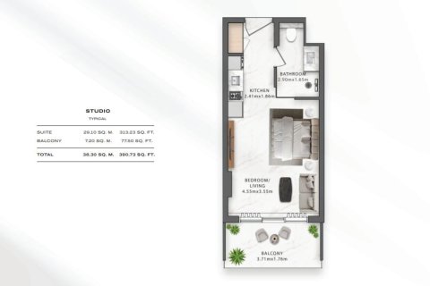 Apartman u Ras Al Khaimah, UAE 35 m2 Br. 656205 - fotografija 6