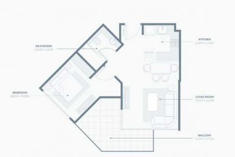 Apartment til salg i Dubai Studio City, Dubai, UAE 1 soveværelse, 62 kvm № 637289 - foto 3
