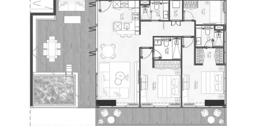 Byt v Gharbi 2 Residences v Jumeirah Village Circle, Dubai, SAE 2 ložnice, 161.19 m² Č.: 714457