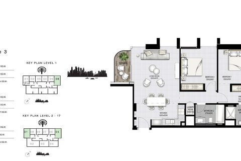 Apartment in MARINA VISTA in Dubai Harbour, Dubai, UAE 1 bedroom, 61 sq.m. № 704940 - photo 11