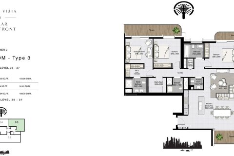 Apartment in MARINA VISTA in Dubai Harbour, Dubai, UAE 1 bedroom, 61 sq.m. № 704940 - photo 12