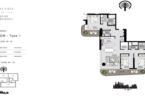 Apartment in MARINA VISTA in Dubai Harbour, Dubai, UAE 1 bedroom, 61 sq.m. № 704940 - photo 13