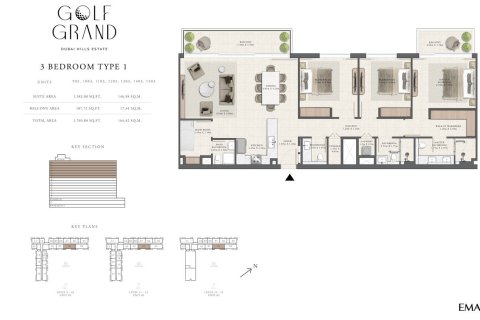 Apartment in Golf Grand in Dubai Hills Estate, UAE 1 bedroom, 63 sq.m. № 704944 - photo 8