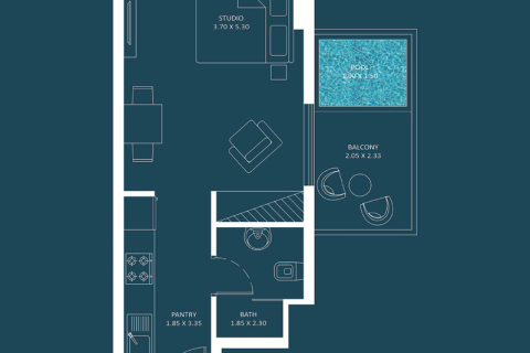 Dubai Silicon Oasis, Dubai, संयुक्त अरब अमीरात में अपार्टमेंट, 1 कमरा, संख्या 732773 - फ़ोटो 6