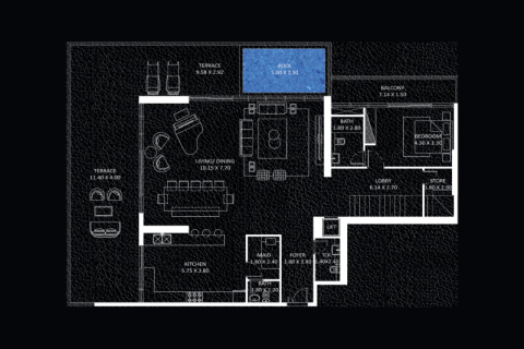 Appartamento in vendita a Jumeirah Lake Towers, Dubai, EAU 1 camera da letto, 37 mq. № 732775 - foto 6