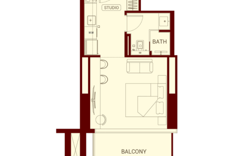 Jumeirah Village Circle, Dubai, UAE의 판매용 아파트 34제곱미터 번호 732772 - 사진 8