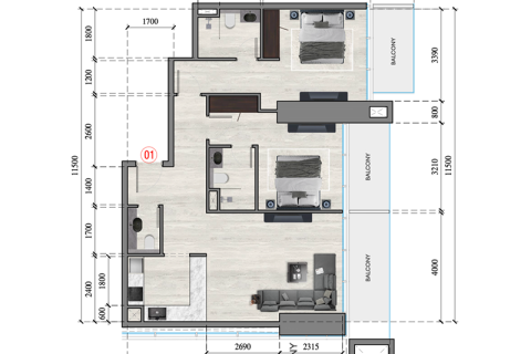 Wohnung zum Verkauf in Jumeirah Village Circle, Dubai, VAE 1 Zimmer, 31 m2 Nr. 732776 - Foto 4