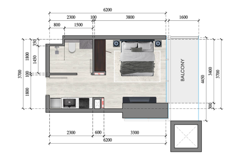 Wohnung zum Verkauf in Jumeirah Village Circle, Dubai, VAE 1 Zimmer, 31 m2 Nr. 732776 - Foto 2