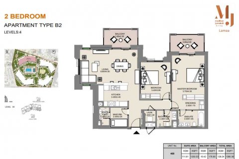 Apartment in Umm Suqeim, Dubai, UAE 2 bedrooms, 128 sq.m. № 636962 - photo 4