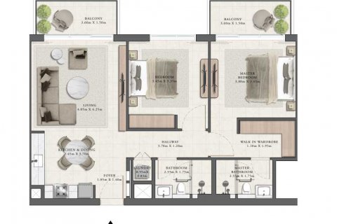 Apartment in Golf Grand in Dubai Hills Estate, UAE 2 bedrooms, 99 sq.m. № 637177 - photo 3