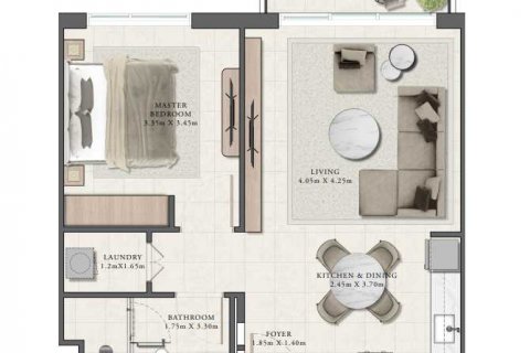 Apartemen di Golf Grand di Dubai Hills Estate, UEA 1 kamar tidur, 66 m2 nomor 637178 - foto 3