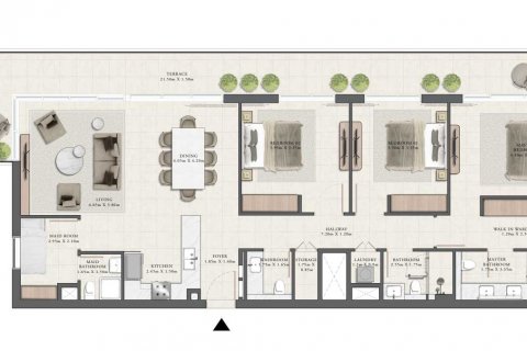 Apartament në Golf Grand në Dubai Hills Estate, Emiratet e Bashkuara Arabe 3 dhoma gjumi, 187 m2. № 637175 - Foto 4