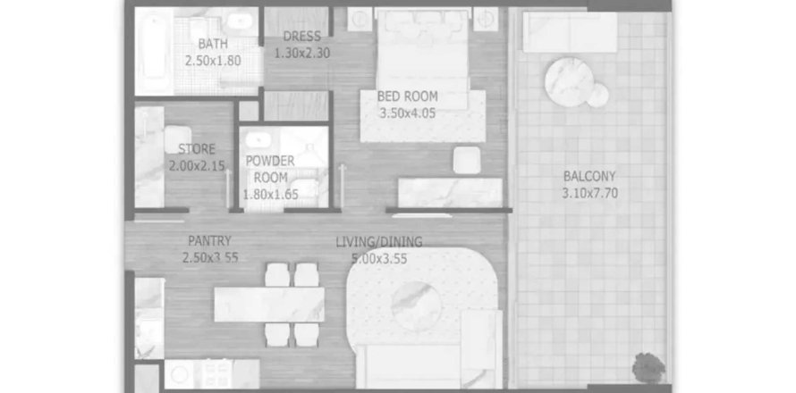 Wohnung in Al Satwa, Dubai, VAE: 1 Schlafzimmer, 84.85 m2 Nr. 712375