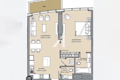 Dubai, UAE의 임대용 아파트 침실 1개, 77.5제곱미터 번호 656923 - 사진 13