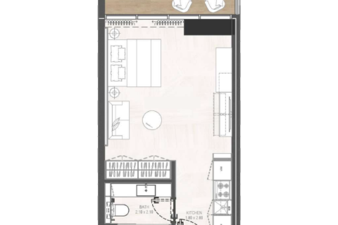 Apartment in Jumeirah Village Circle, Dubai, UAE 1 room, 37 sq.m. № 732712 - photo 3
