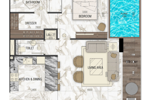 Lakás itt: Jumeirah Village Circle, Dubai, EAE, 1 szoba, 41 m², azonosító: 732713 - fénykép 6