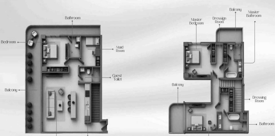 Appartement in Jumeirah Village Circle, Dubai, VAE 3 slaapkamers, 215.63 vr.m. nr 720708