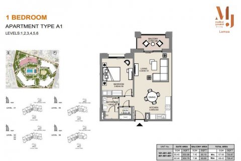 Apartment in Umm Suqeim, Dubai, UAE 1 bedroom, 68 sq.m. № 636961 - photo 3
