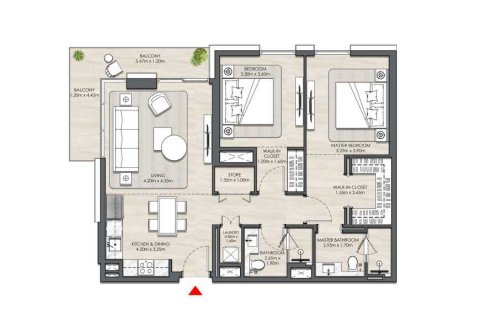 Apartemen di Dubai Hills Estate, UEA 2 kamar tidur, 106 m2 nomor 636956 - foto 2