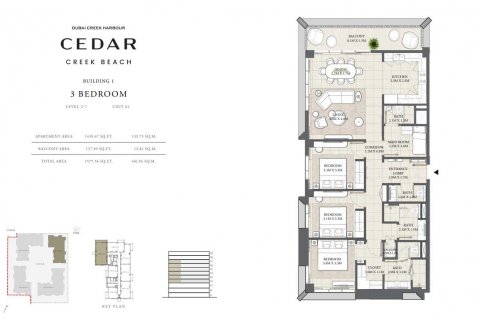 Apartemen di Ras Al Khor, Dubai, UEA 3 kamar tidur, 147 m2 nomor 636958 - foto 2