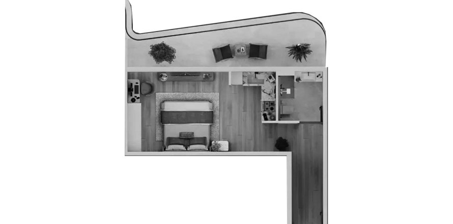 Пәтер Nuve, Dubai Land, Дубай, БАӘ-да 1 бөлме, 50.87 м² № 698716