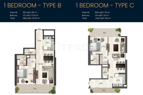 Apartament de vânzare în Business Bay, Dubai, EAU 1 dormitor, 92 mp.  №678113 - poză 19