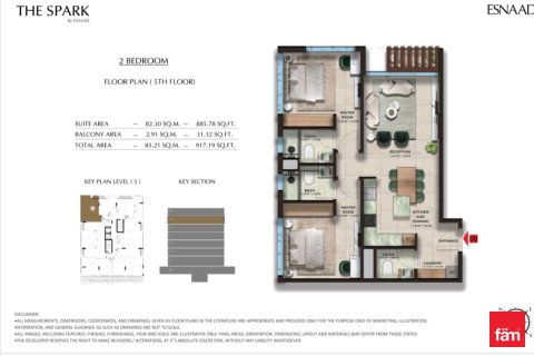 Apartman u gradu Dubai, UAE 2 spavaće sobe, 85.2 m2 Br. 710715 - Slika 21