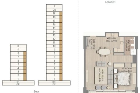 Byt v Mina Al Arab, Ras Al Khaimah, SAE 1 ložnice, 90 m² Č.: 663361 - fotografie 14