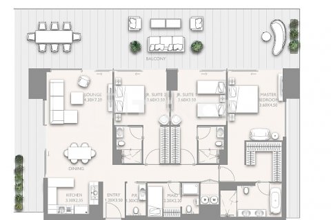 Byt v Dubai, SAE 3 ložnice, 255 m² Č.: 634063 - fotografie 30