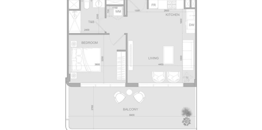 Jumeirah Village Triangle, Dubai, UAE의 아파트 침실 1개, 72.44제곱미터 번호 709017