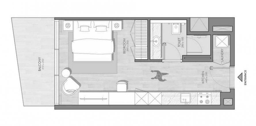 Apartment in Avant Garde Residences 2 in Jumeirah Village Circle, Dubai, UAE 1 room, 40.37 sq.m. № 633960