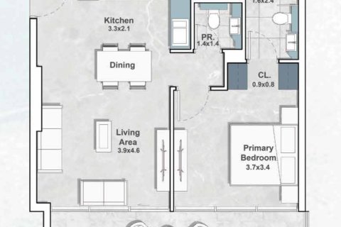 Apartment in Creek Views 1 in Dubai Healthcare City, UAE 1 bedroom, 64 sq.m. № 704864 - photo 13