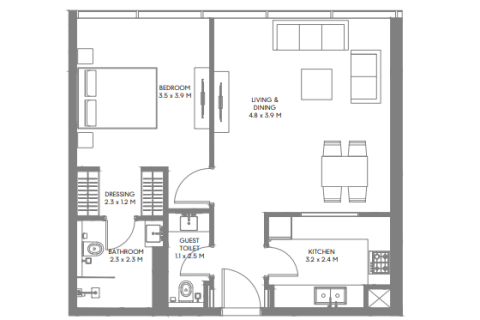 Apartment in The Gate 3 in Muwaileh Commercial, Sharjah, UAE 1 bedroom, 68 sq.m. № 704860 - photo 5