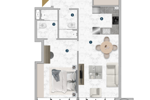 Apartment in Franck Muller Vanguard in Dubai Marina, UAE 1 room, 43 sq.m. № 704861 - photo 22