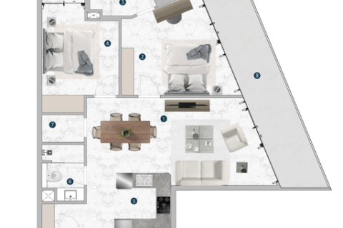 Apartment in Franck Muller Vanguard in Dubai Marina, UAE 1 room, 43 sq.m. № 704861 - photo 23