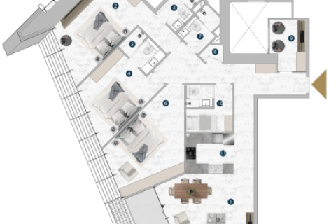 Apartment in Franck Muller Vanguard in Dubai Marina, UAE 1 room, 43 sq.m. № 704861 - photo 24