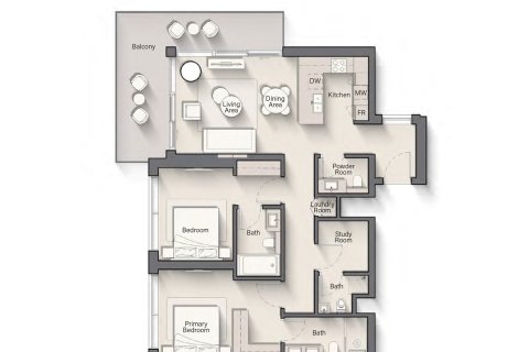 Apartment in Playa Del Sol in Al Marjan Island, Ras Al Khaimah, UAE 1 room, 38 sq.m. № 704863 - photo 20