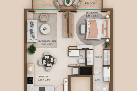 Apartman u Jumeirah Village Circle, Dubai, UAE 1 soba, 39 m2 Br. 732833 - fotografija 8
