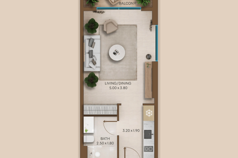 Apartman u Jumeirah Village Circle, Dubai, UAE 1 soba, 39 m2 Br. 732833 - fotografija 7